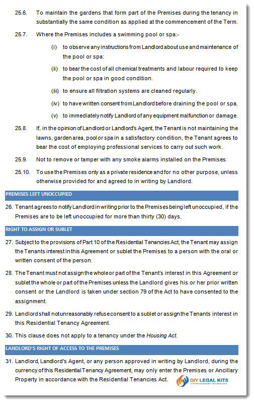 NT Residential Tenancy Agreement sample 3